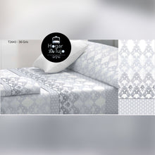 Cargar imagen en el visor de la galería, Sabana tolrá gris arabescos